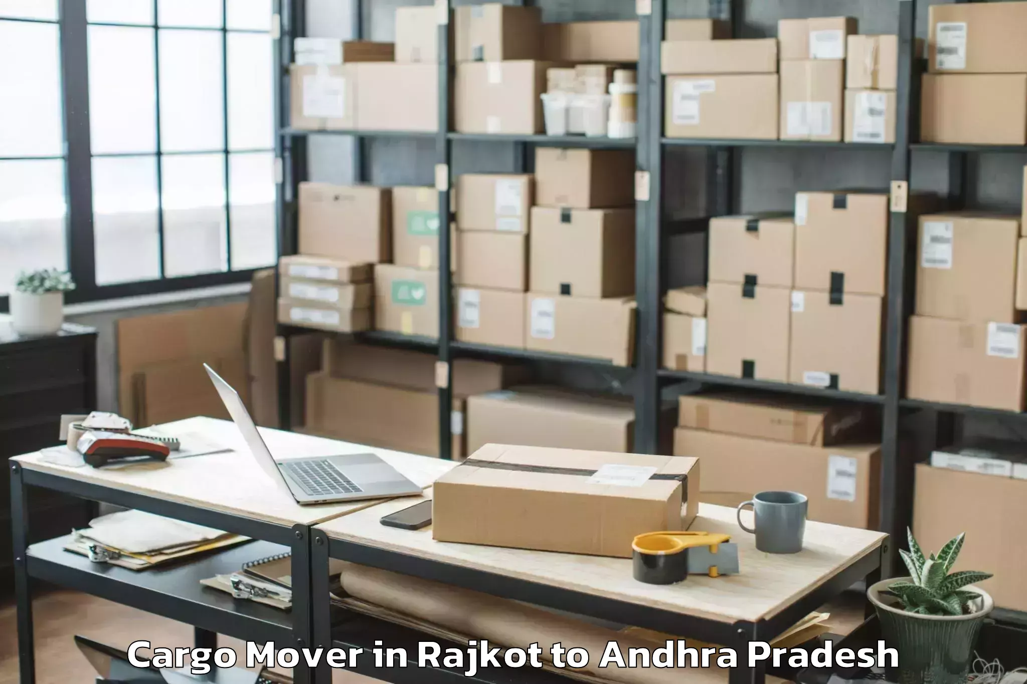 Professional Rajkot to Makavarapalem Cargo Mover